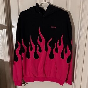 Kill Crew Black and Pink Flame 3XL Hoodie